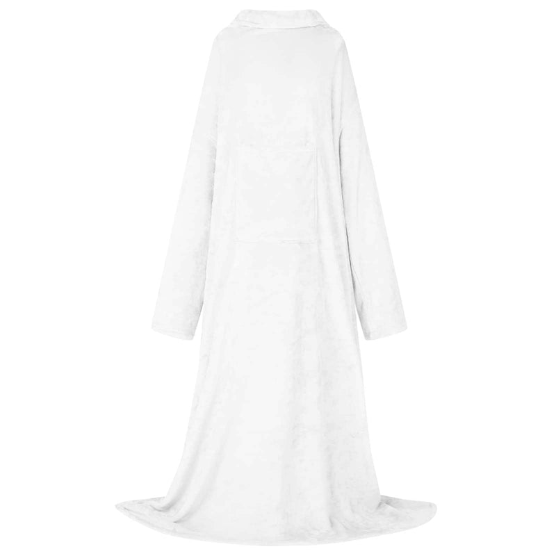 Afbeelding laden in galerijviewer, Vidaxl deken hoodie wit f flanel
