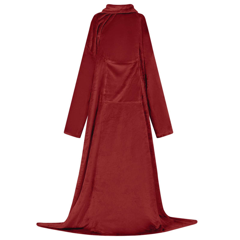 Chargez l'image dans la visionneuse de la galerie, Vidaxl deken hoodie bordeaux rood f flanel

