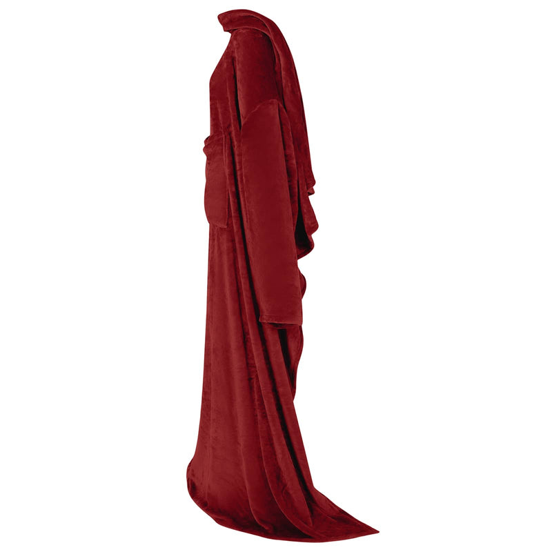 Chargez l'image dans la visionneuse de la galerie, Vidaxl deken hoodie bordeaux rood f flanel
