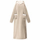 Vidaxl deken hoodie beige l fleece en flanel