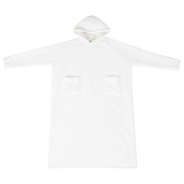 Vidaxl deken hoodie wit m fleece en flanel