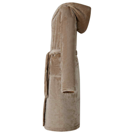 Vidaxl badjas hoodie kameel xxl flanel