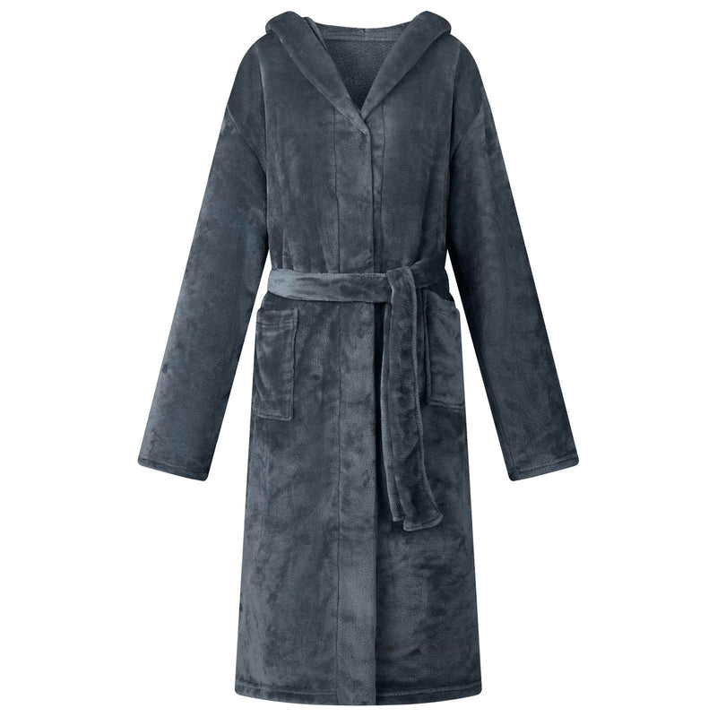 Chargez l'image dans la visionneuse de la galerie, Vidaxl badjas hoodie marineblauw l flanel
