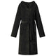 Vidaxl badjas hoodie zwart m flanel