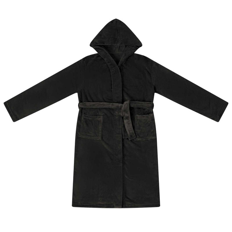 Chargez l'image dans la visionneuse de la galerie, Vidaxl badjas hoodie zwart xxxl flanel
