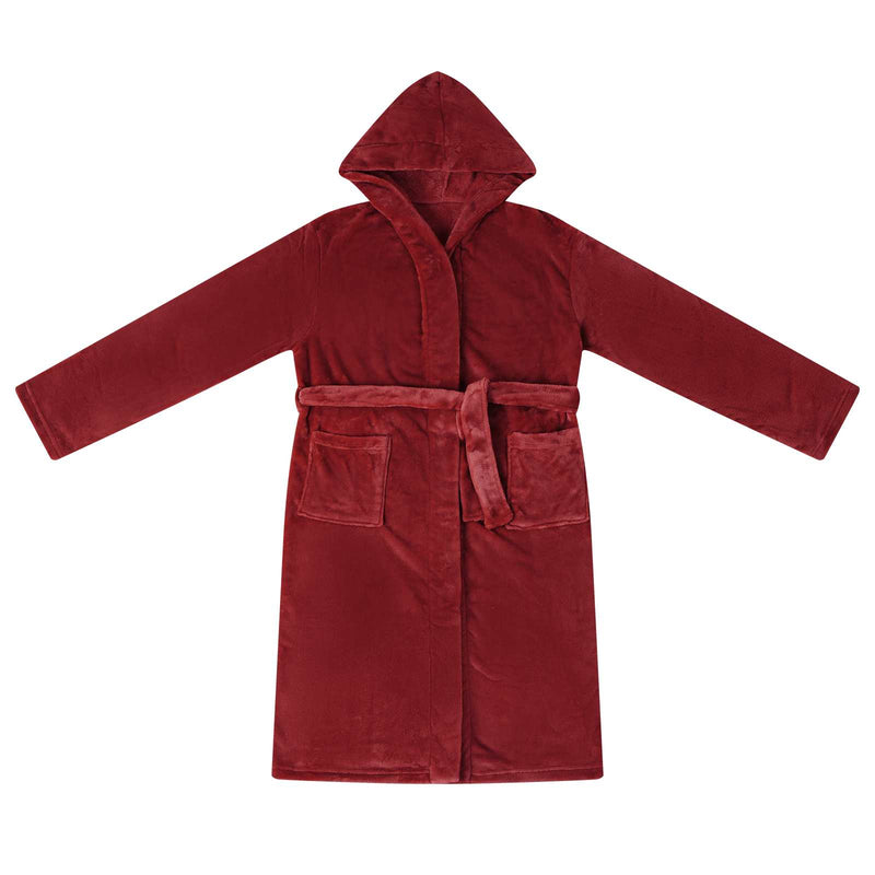 Chargez l'image dans la visionneuse de la galerie, Vidaxl badjas hoodie bordeaux rood m flanel

