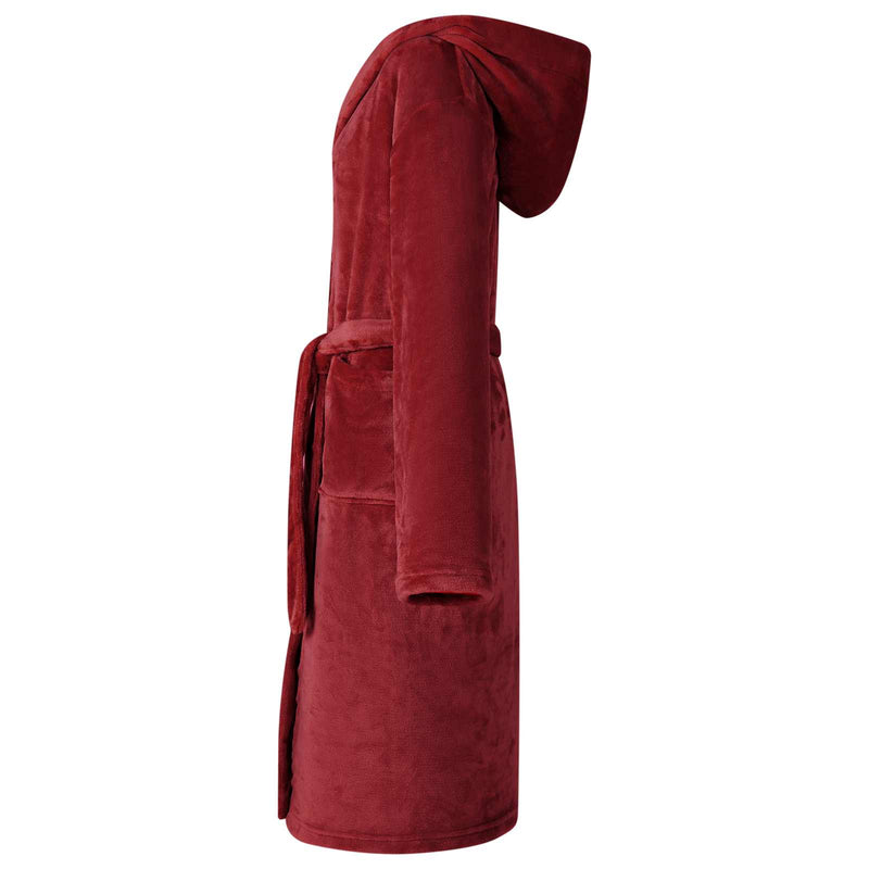 Chargez l'image dans la visionneuse de la galerie, Vidaxl badjas hoodie bordeaux rood l flanel

