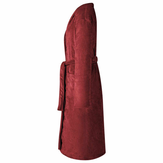 Vidaxl badjas zonder kap bordeaux rood xxl flanel