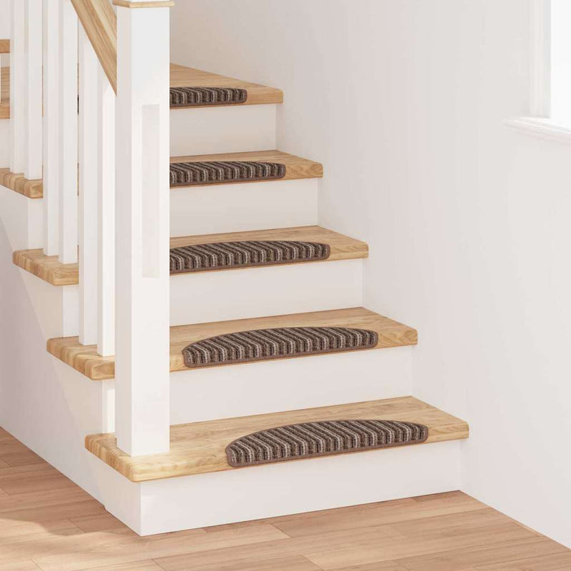 Afbeelding laden in galerijviewer, Vidaxl zelfklevende trapmatten 15 pcs bruin 56 x 17 x 3 cm
