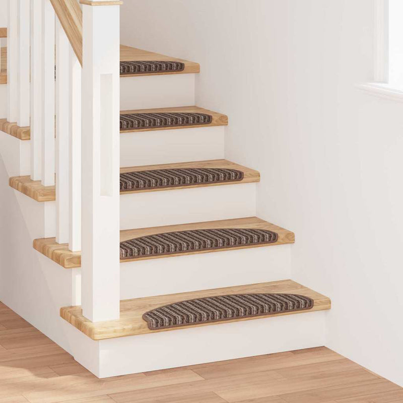 Afbeelding laden in galerijviewer, Vidaxl zelfklevende trapmatten 15 pcs bruin 65 x 21 x 4 cm
