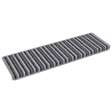 Vidaxl zelfklevende trapmatten gestreept 15 pcs grijs 65 x 21 x 4 cm