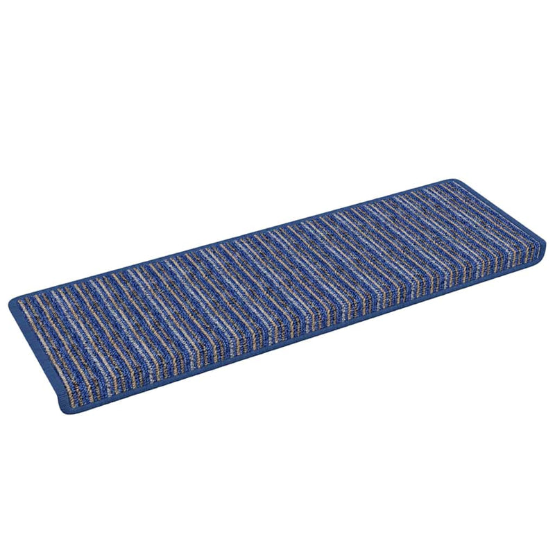 Chargez l'image dans la visionneuse de la galerie, Vidaxl zelfklevende trapmatten gestreept 15 pcs blauw 65 x 21 x 4 cm
