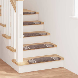 Vidaxl zelfklevende trapmatten halfrond 15 pcs bruin 65 x 21 x 4 cm