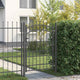 Vidaxl hekdeur met spijkers grijs 170 x 100 cm poedergecoat staal