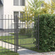 Vidaxl hekdeur met spijkers grijs 170 x 100 cm poedergecoat staal