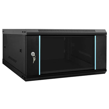 Vidaxl netwerk kabinet met opslag zwart 60 x 60 x 35 cm staal