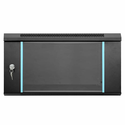 Vidaxl netwerk kabinet met opslag zwart 60 x 60 x 35 cm staal