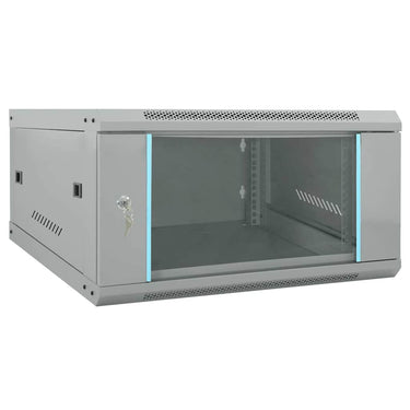Vidaxl netwerk kabinet met opslag grijs 60 x 60 x 35 cm staal
