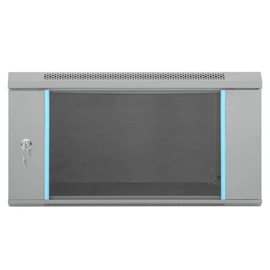 Vidaxl netwerk kabinet met opslag grijs 60 x 60 x 35 cm staal