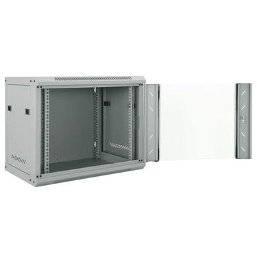 Vidaxl netwerk kabinet met opslag grijs 60 x 45 x 50 cm staal