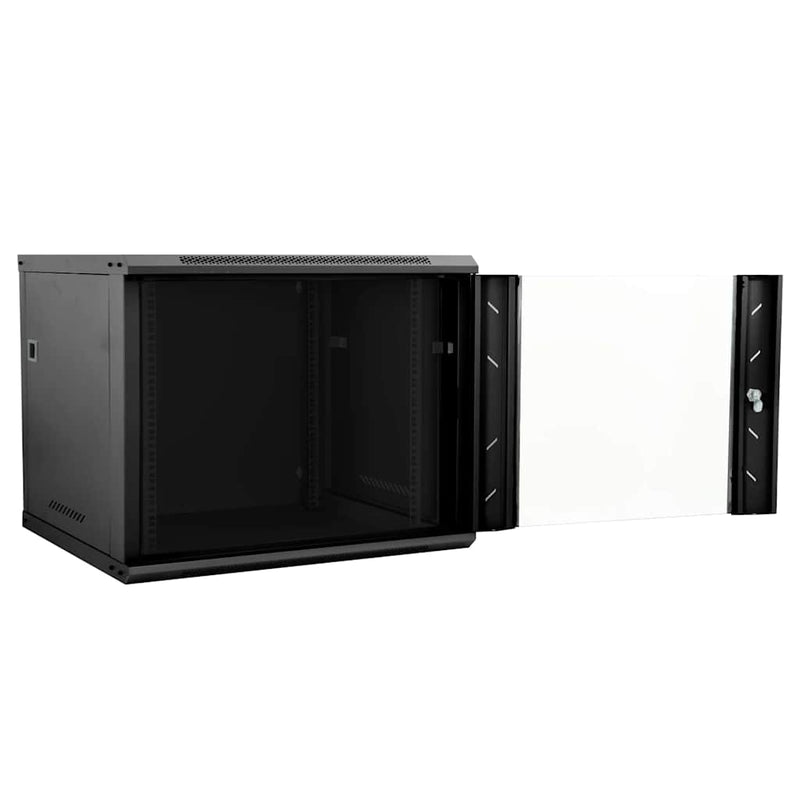 ギャラリービューアに画像をロードする, Vidaxl netwerk kabinet met opslag zwart 60 x 60 x 50 cm staal

