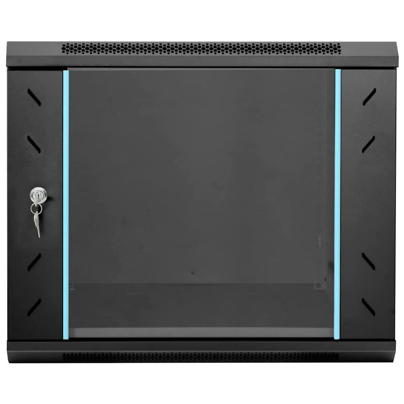 ギャラリービューアに画像をロードする, Vidaxl netwerk kabinet met opslag zwart 60 x 60 x 50 cm staal
