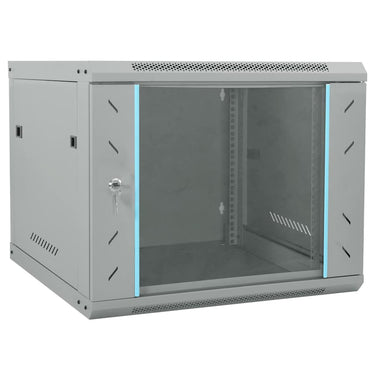 Vidaxl netwerk kabinet met opslag grijs 60 x 60 x 50 cm staal