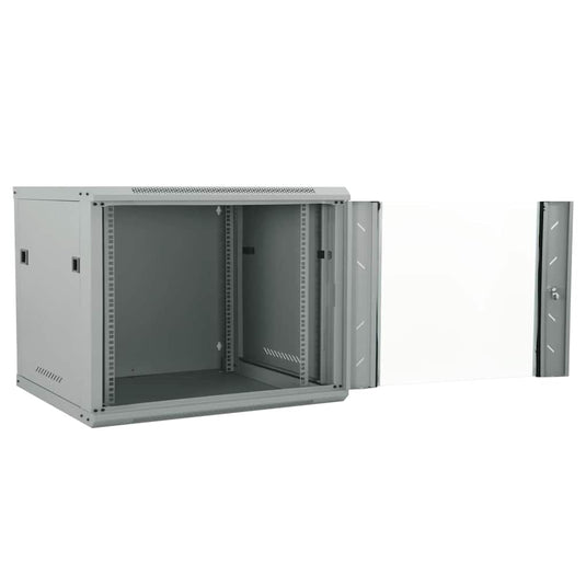 Vidaxl netwerk kabinet met opslag grijs 60 x 60 x 50 cm staal