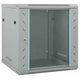 Vidaxl netwerk kabinet met opslag grijs 60 x 60 x 65 cm staal