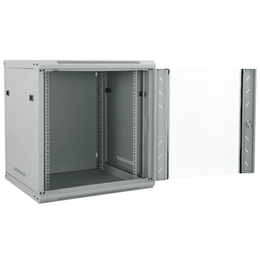 Vidaxl netwerk kabinet met opslag grijs 60 x 60 x 65 cm staal