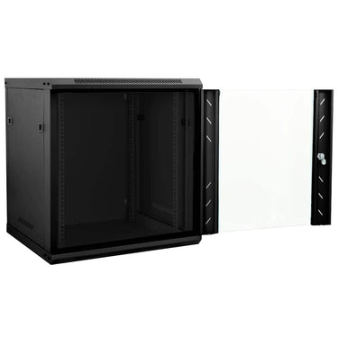 Vidaxl netwerk kabinet met opslag zwart 60 x 45 x 65 cm staal