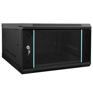 Vidaxl netwerk kabinet met opslag zwart 53 x 60 x 30 cm staal