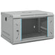 Vidaxl netwerk kabinet met opslag grijs 53 x 45 x 30 cm staal