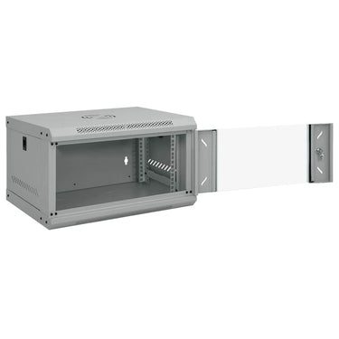 Vidaxl netwerk kabinet met opslag grijs 53 x 45 x 30 cm staal