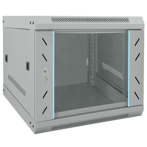 Vidaxl netwerk kabinet met opslag grijs 53 x 60 x 45 cm staal