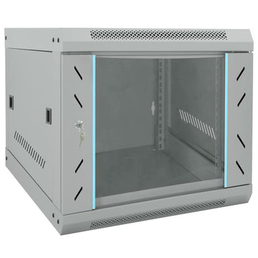 Vidaxl netwerk kabinet met opslag grijs 53 x 60 x 45 cm staal