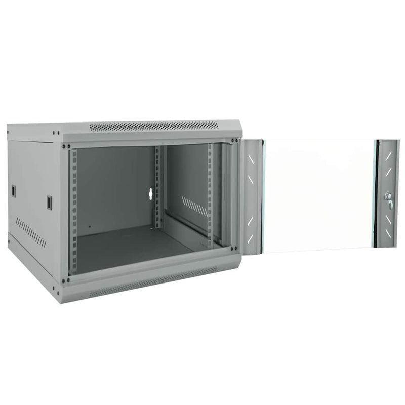 Afbeelding laden in galerijviewer, Vidaxl netwerk kabinet met opslag grijs 53 x 60 x 45 cm staal
