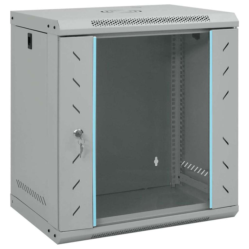 Afbeelding laden in galerijviewer, Vidaxl netwerk kabinet met opslag grijs 53 x 45 x 60 cm staal
