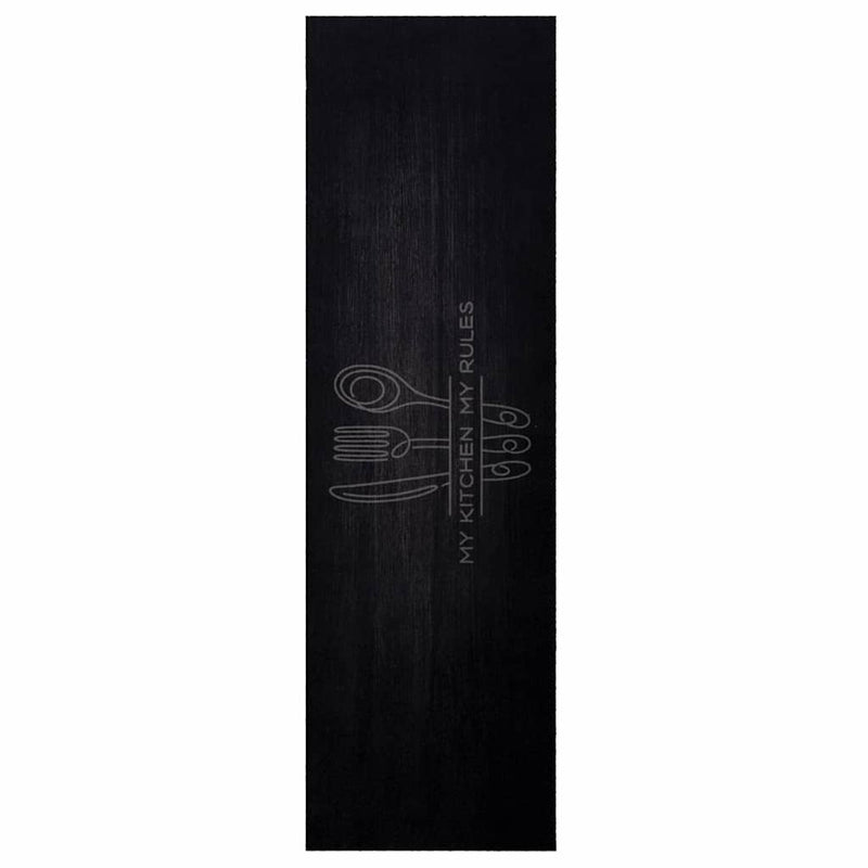 Chargez l'image dans la visionneuse de la galerie, Vidaxl keuken vloerkleed zwart 150 x 45 cm fluweel
