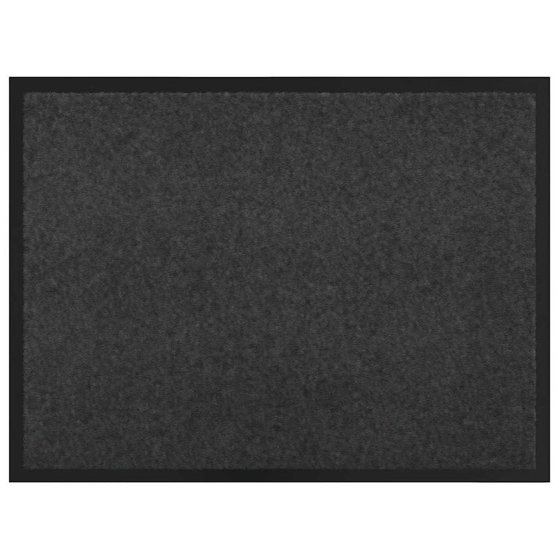 Afbeelding laden in galerijviewer, Vidaxl deurmat antraciet 60 x 40 x 1.2 cm teddy stof
