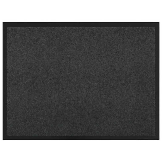 Vidaxl deurmat antraciet 60 x 40 x 1.2 cm teddy stof