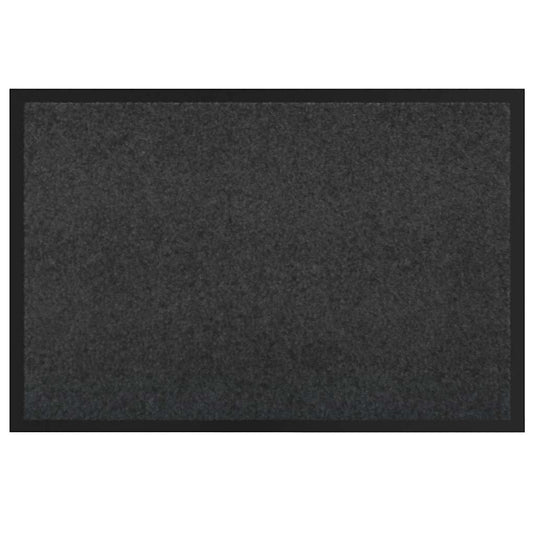 Vidaxl deurmat antraciet 60 x 40 x 1.2 cm teddy stof
