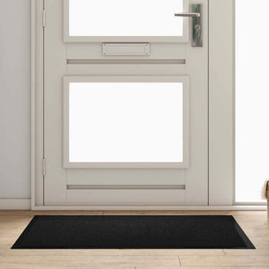Vidaxl deurmat zwart 60 x 40 x 1.2 cm teddy stof
