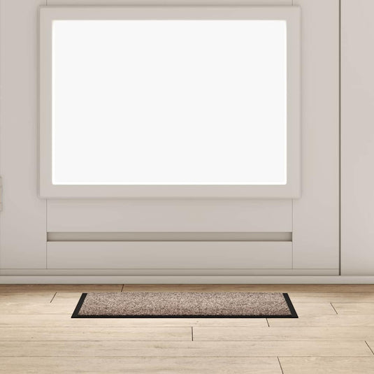 Vidaxl deurmat beige 60 x 40 x 1.2 cm teddy stof