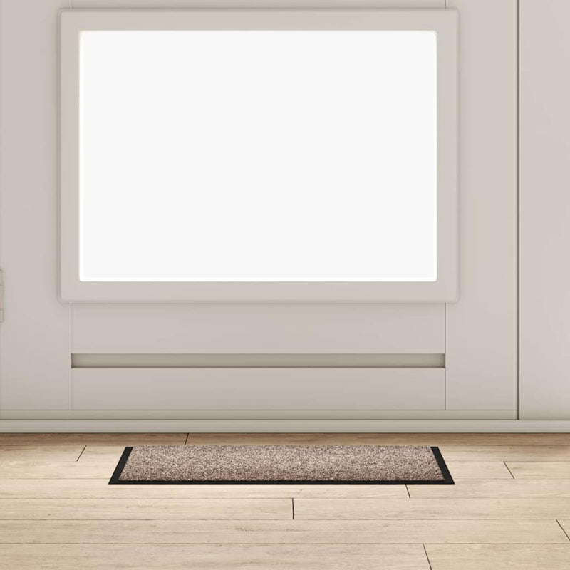 Afbeelding laden in galerijviewer, Vidaxl deurmat beige 60 x 40 x 1.2 cm teddy stof
