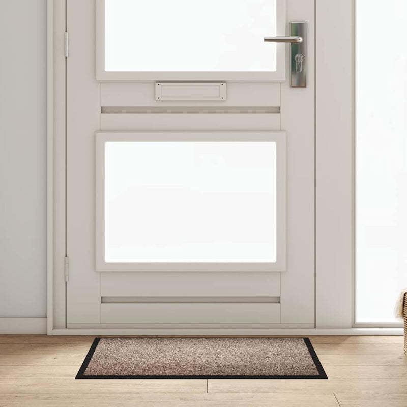 Afbeelding laden in galerijviewer, Vidaxl deurmat beige 60 x 40 x 1.2 cm teddy stof
