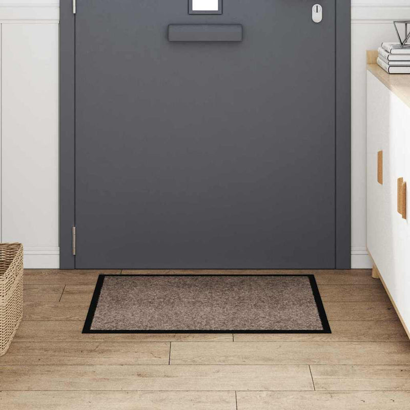 Afbeelding laden in galerijviewer, Vidaxl deurmat beige 60 x 40 x 1.2 cm teddy stof
