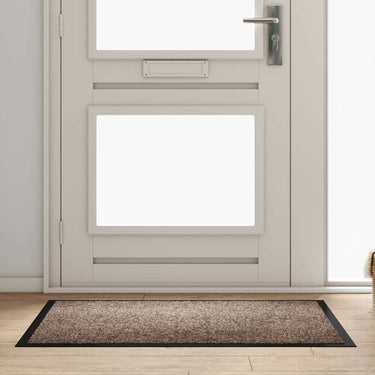 Vidaxl deurmat beige 60 x 40 x 1.2 cm teddy stof