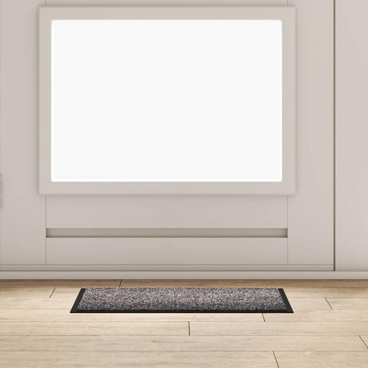 Vidaxl deurmat lichtgrijs 60 x 40 x 1.2 cm teddy stof