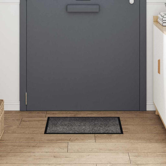 Vidaxl deurmat lichtgrijs 60 x 40 x 1.2 cm teddy stof
